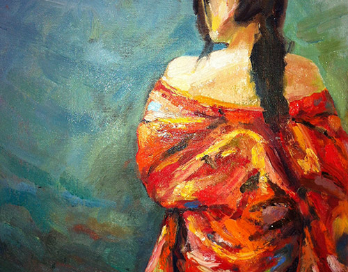 Woman in Robe